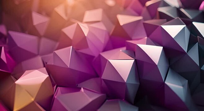 Abstract polygonal geometric background in loop