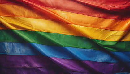Full frame image of a LGBT flag painted
