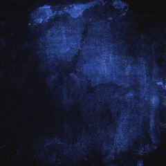 Dark blue grunge watercolor background, abstract texture