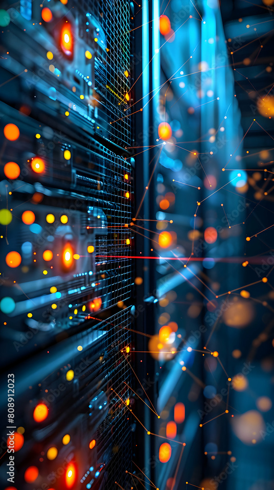 Poster strategically placed firewalls in network diagram for data protection