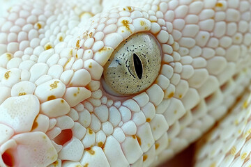 The head of a wild venomous snake in close-up