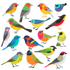 Colorful Birds Clipart Collection