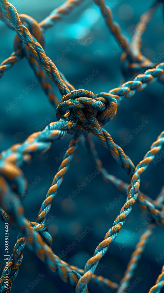 Poster photo realistic phishing net emblem concept - visual metaphor for catching phishing attempts in a ne