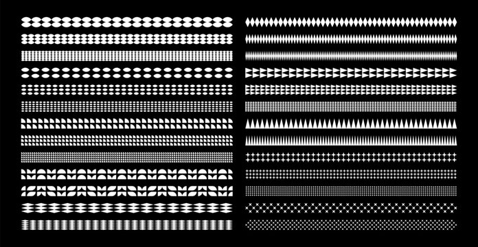 Set of geometric flat abstract shape separator border design