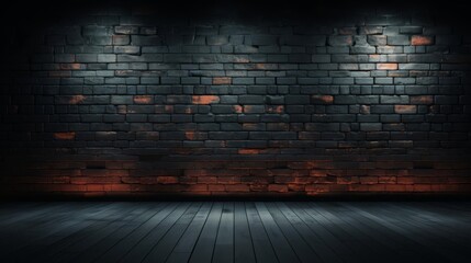 Elegant dark brick wall background, featuring a sleek and sophisticated look with darker tones for...
