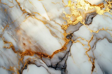 Natural White and Gold marble texture for skin tile wallpaper luxurious background. Creative Stone ceramic art interiors design, Ai generated