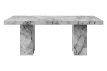 Marble stone table Isolated on transparent background
