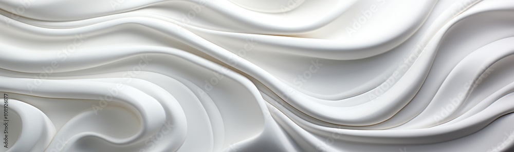 Poster elegant and modern abstract background featuring flowing white waves with smooth curves, creating a 
