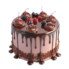 cake element_hyperrealistic_hyper detailed_isolated on transparent background