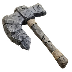 Stone Axe element_hyperrealistic_hyper detailed_isolated on transparent background