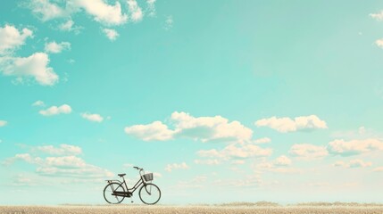 Fototapeta premium bicycle , horizon, with copy space. world bicycle day