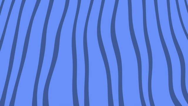 Blue Zebra Stripes Pattern, wavy lines in blue on flat background, no shadows, minimalistic style