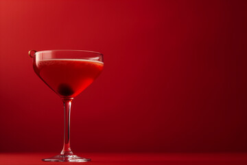 two glasses of wine, Select a background that complements the colors of the cocktail and adds visual interest without being distracting