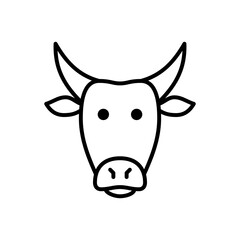 cow face icon vector in trendy style