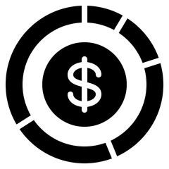 Costs Pie Chart Breakdown Icon