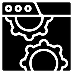 Website Optimisation Cogs Icon