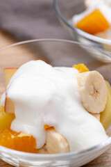 フルーツヨーグルトのクローズアップ