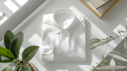 This unbranded shirt stands out with its minimalist design and elegant backdrop offering a new and unique style, Generated by AI