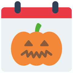 Halloween Pumpkin Calendar Icon