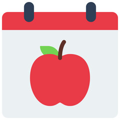 Apple On Calendar Icon