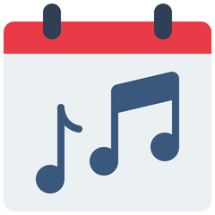 Music Notes Calendar Icon