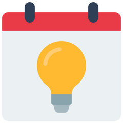 Light Bulb Calendar Icon