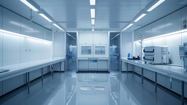 Modern automated lithium-ion battery testing laboratory with precision equipment