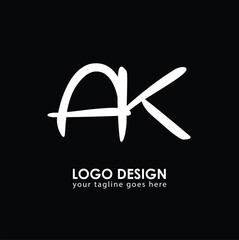 AK AK Logo Design, Creative Minimal Letter AK AK Monogram