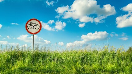 Bicycle road sign symbol to indicate the road for bicycles lane. world bicycle day background concept