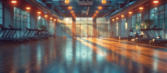 Gym Interior Defocused Blurred Backgrounds for Creative Projects