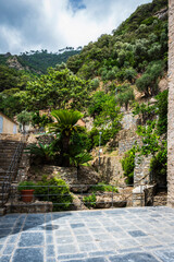 Magic of Liguria. Timeless images. Ancient abbey of San Fruttuoso, bay and historic building guarded by the FAI. Italian Environmental Fund. 