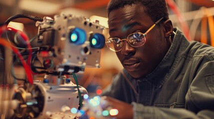 As African American engineers soldered wires, their expertise defined their work. to bring the robot to life