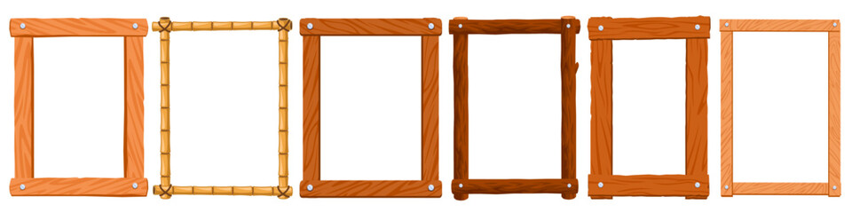Wooden frame. A4 frame templates.
