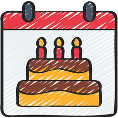 Birthday Party Calendar Icon