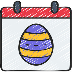 Easter Egg Calendar Icon