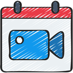 Video Camera Calendar Icon