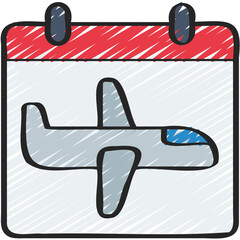 Flight Date Calendar Icon