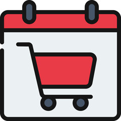Shopping Cart Calendar Icon