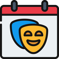 Comedy Show Date Calendar Icon