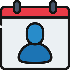 User On Calendar Icon