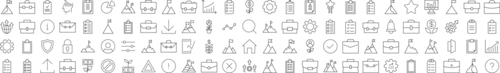 Business Outline Linear Icons of Thin Line. Illustrations for web sites, apps, design, banners and other purposes