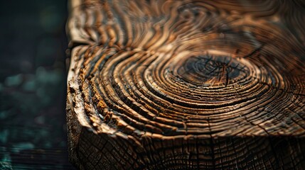 Naklejka premium Aged Wooden Texture Close-up, Natural Patterns and Grains