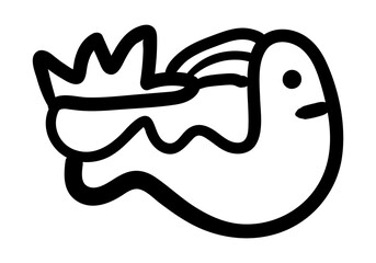 abstract face portrait hand drawn, shapes, line, doodle