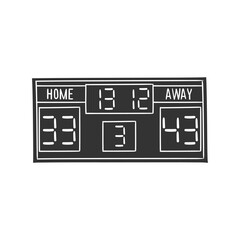 Scoreboard Icon Silhouette Illustration. Sports Vector Graphic Pictogram Symbol Clip Art. Doodle Sketch Black Sign.