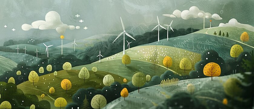 A visual representation of the economic benefits of transitioning to renewable energy, including reduced environmental damage and lower energy costs over time