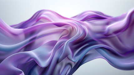 Fototapeta premium Purple and Blue Satin Waves Fluid Art Background with Soft Lighting