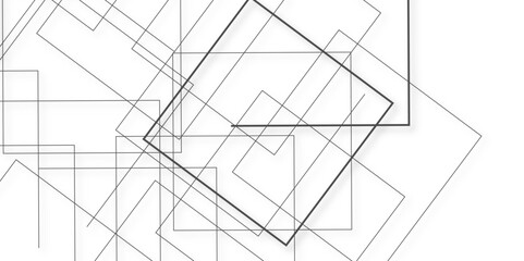 Vector abstract boxes background. Modern technology illustration with square mesh. Digital geometric abstraction with lines and points. Cube cell.