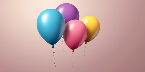 isolated on soft background with copy space Balloons concept, illustration