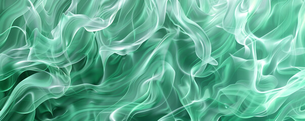 Obraz premium Cool seafoam green waves styled as abstract flames ideal for a fresh soothing background