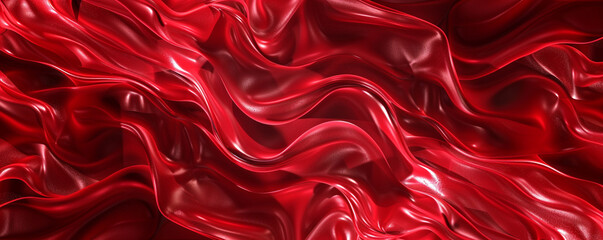 Obraz premium Deep ruby red abstract waves styled as flames ideal for a dramatic passionate background